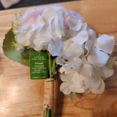 3 Bouquets, White & Pink Flowers, New