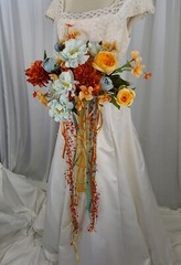 Autumn Sky Boho Faux Silk Wedding Bouquet