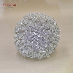 Shining Rhinestones Bridal Bouquet Handmade Crystal Bride Accessories Flower