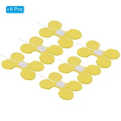 6Pcs 9.8ft Four-Leaf Paper Flower Garland Hanging Streamers, Yellow