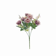 DUSTY ROSE 4 Bushes 12″ Silk Roses Artificial FLOWERS Bouquets Party Home