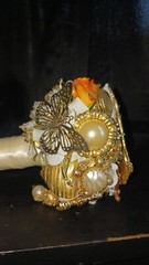 Handmade Bridal Brooch Bouquet Satin Crystal Vintage Pins Bridesmaid