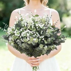 120 Pcs Mixed Artificial Eucalyptus Leaves Stems Bulk,Baby Breath Green-120pcs