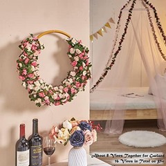8 Pcs x 8.2 ft Flower Garland Artificial Rose 8 Vines 66FT Spring-pink-8pcs