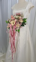 Rose and Ribbons Faux Floral Wedding Bouquet