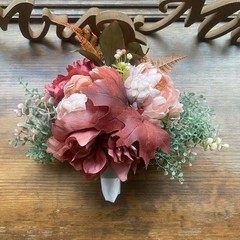 Bridal Wedding Bouquet Lovely Budget Handmade Faux Florals Dusty Rose Green