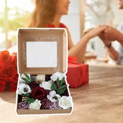 Flower Packaging Box Festival Gifts Storage Box with Clear Window for Women