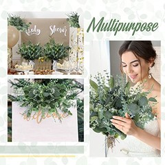Pcs 2 Kinds Mixed Bulk Artificial Silver Dollar Eucalyptus Leaves 300 Green