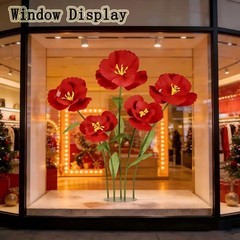 5PCS Giant Flowers for Decoration 5.9 ft Large Felt Fabric Flowers with Stems…