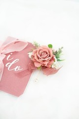 Artificial Dusty Rose Corsage and Boutonniere Set – Ideal for Weddings & Parties