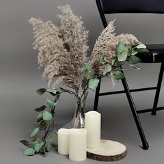 6 NATURAL 32″ Pampas Grass SPRAYS Dried Plant STEMS Party Events Decorations