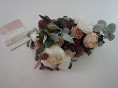Ling’s moment 15″ Wedding Bouquet, Dusty Rose and Mauve