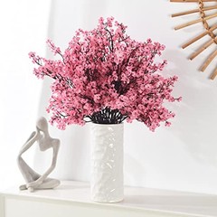 15PCS Artificial Baby Breath Flowers Fake Silk Real Touch DIY 15pcs-hot Pink