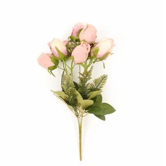 3 Bouquets 13 in Artificial FLOWERS Silk Rose Bud Floral Bushes Party Deciration