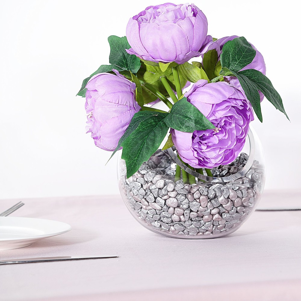 LAVENDER 10″ Silk Artificial Peony Flowers Bouquet Arrangement Party Wedding