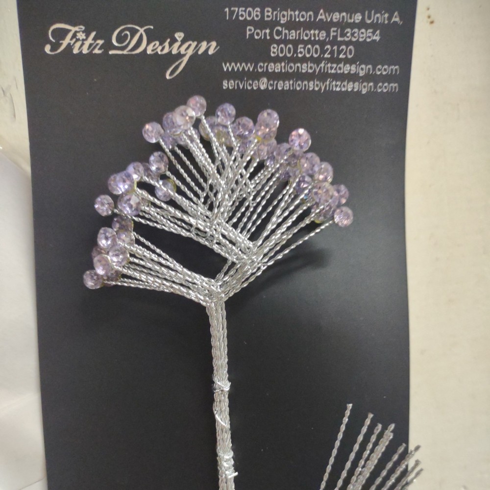 Fitz Design Diamond Rhinestone Quintet, Light Purple, Bouquet Rhinestones