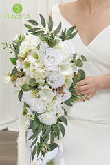 Elegant Wedding Bouquet & Artificial Eucalyptus Stem Bundle
