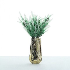 4 Green White 14″ tall Faux Lavender Flowers Bushes Wedding Party Home Supplies