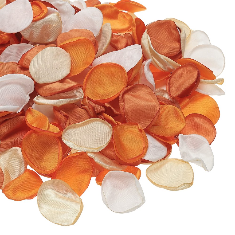 300pcs Artificial Rose Petals Fake Silk Flower Petals White/Light Orange/Orange