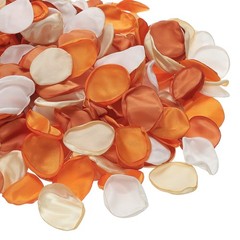 300pcs Artificial Rose Petals Fake Silk Flower Petals White/Light Orange/Orange