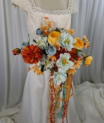 Autumn Sky Boho Faux Silk Wedding Bouquet