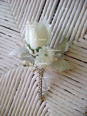 Wedding~Pin Boutonniere~Corsage~Silver~White~Ivory~Pink~Champagne~Bling~Groom