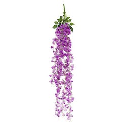 42″ tall Lavender Silk Wisteria Flowers Hanging Vine Garland Centerpieces