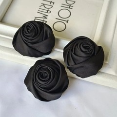 5pcs Satin Ribbon Rose Flowers DIY Wedding Bridal Bouquet Dress Decor