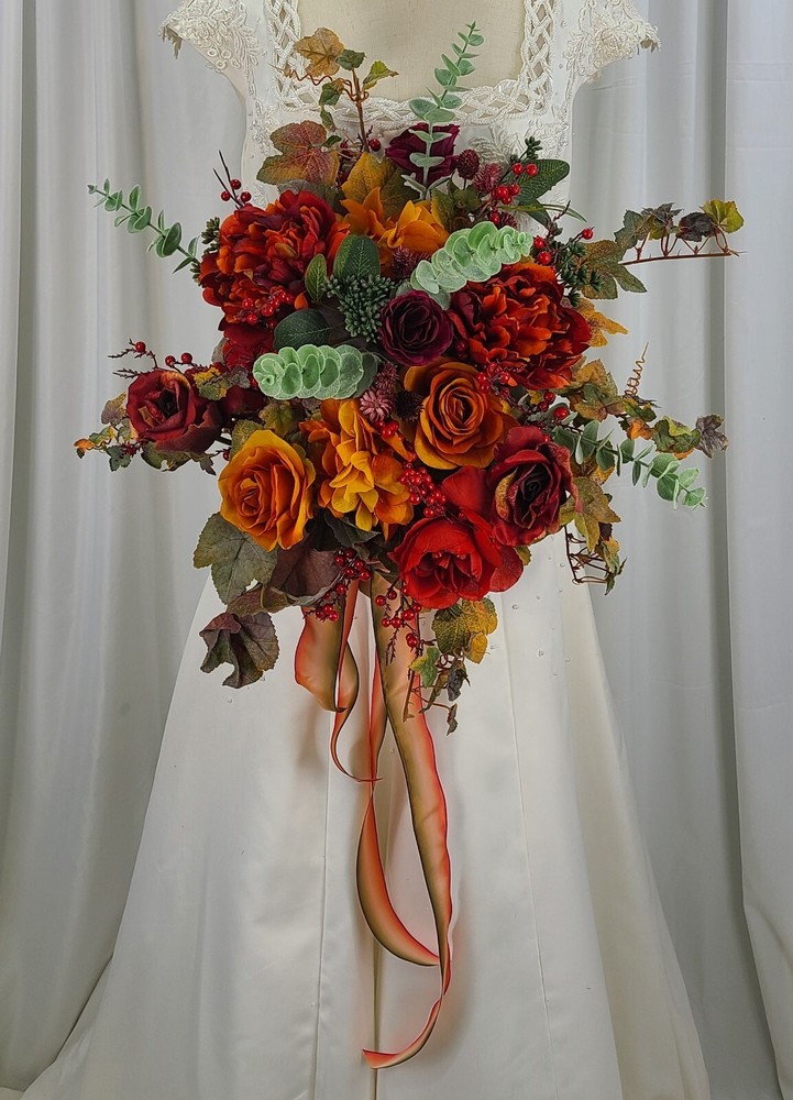 Autumn Abundance Faux Silk Wedding Bouquet