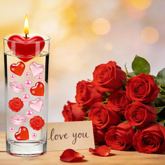 120 Pcs Valentine Vase Filler Decor Acrylic Red Pink Heart Pearls Rose Lip Ornam