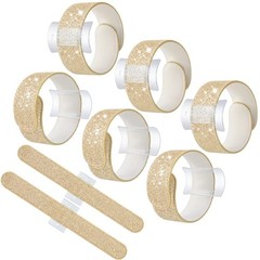 6 Pieces Slaplet Wrist Corsage Bracelets Wristlet Band Floral Corsage Golden