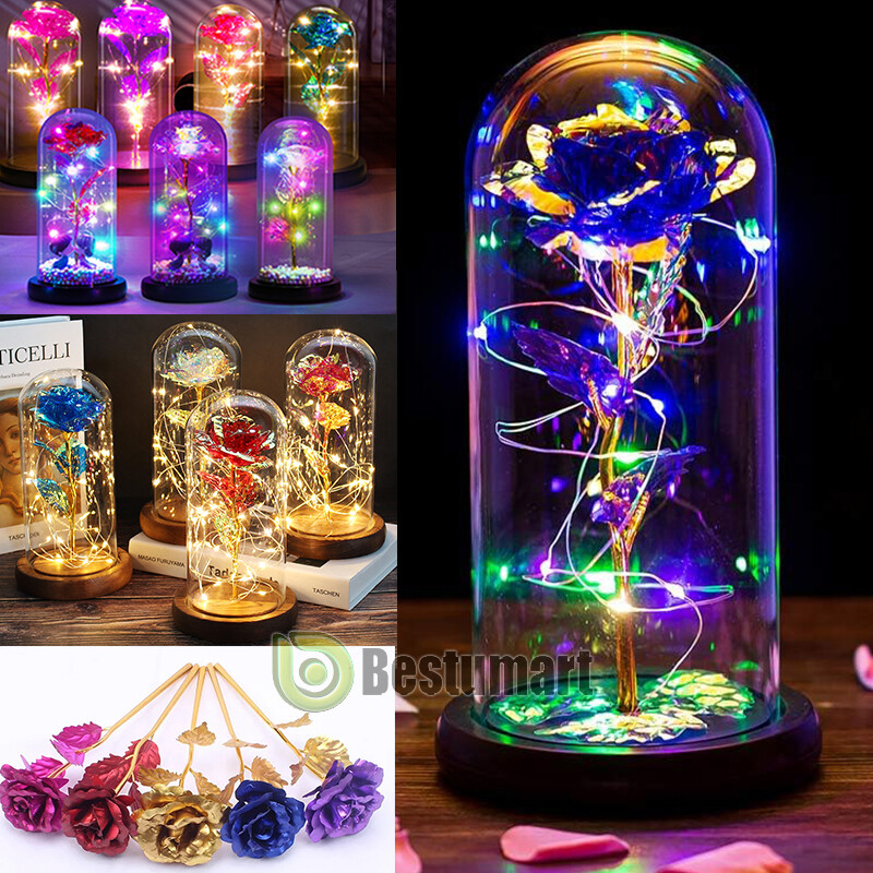 Eternal Rose Flower LED Enchanted Galaxy Rose LED Light Valentine’s Gift