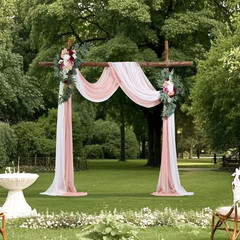 21.06 In. H Artificial Wedding Arch Flowers Kit Pink (Pack of 4)2 Pieces Floral
