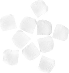 500 Pcs Exquisite White Rose Petals, Emulation Silk Rose Petals, Artificial Flow