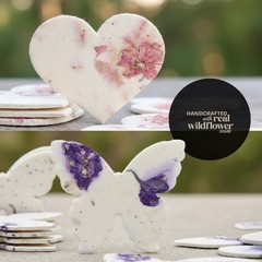 Seed Bloom Combo Paper – 24pcs Small, Pink Heart & Purple Butterfly