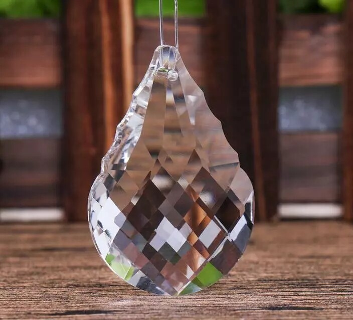 10Pcs Crystal Chandelier Pendant 50mm Clear Color Glass Suncatcher Wedding Decor