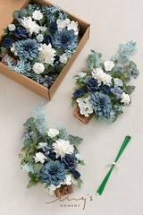 Ling’s Moment 17.5″ Tall Standing Artificial Flowers Arrangements 4 pcs Weddi…