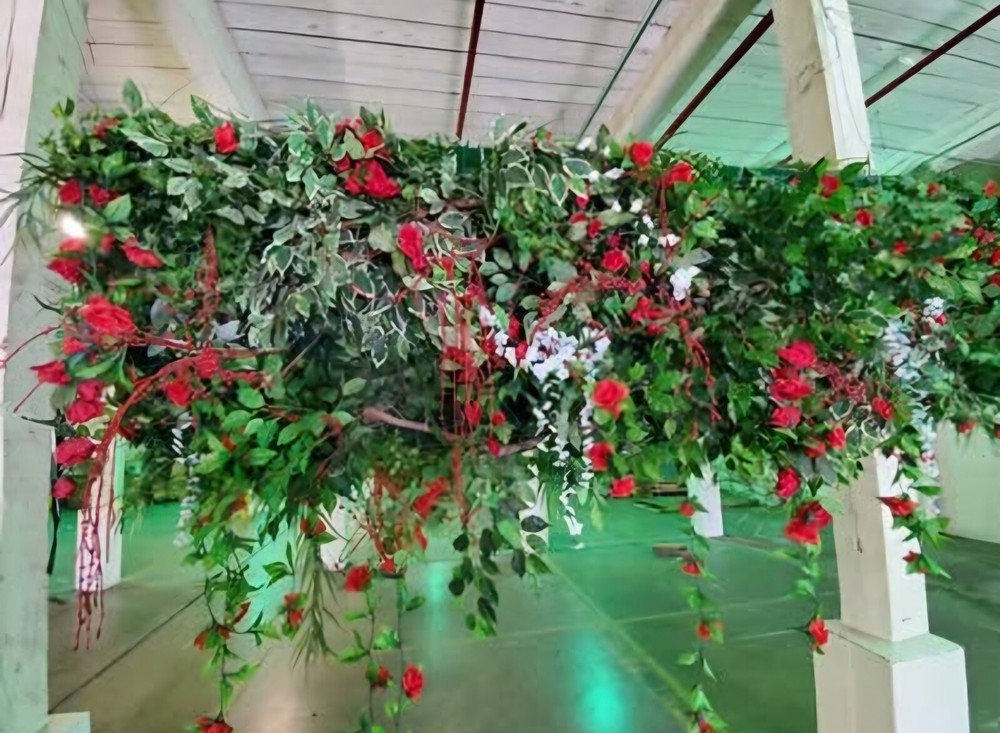 HUGE 16’× 3’artificial flower & greenery Floral Wall for Weddings or Restaurants