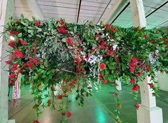 HUGE 16’× 3’artificial flower & greenery Floral Wall for Weddings or Restaurants