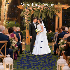 400PCS Artificial Rose Petals Navy Blue Fake Silk Flower Petals for Romantic …
