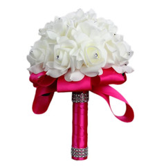 Wedding Fake Flowers Bridal Bouquets Bridesmaid Rose Centerpiece Bride Hydrangea