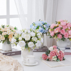 2 Packs Peonies Artificial Flowers, Light Pink Artificial Peonies, Silk Peonies