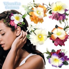 SN-A2-3 Hawaiian Hibiscus Luau Beach Party Tropical Flower Hair Clips 3PCS Set