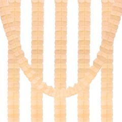 6Pcs 9.8ft Four-Leaf Paper Flower Garland Hanging Streamers Beige