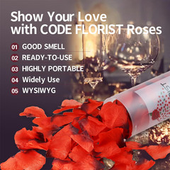 1500 Petalos de Rosa de Seda Rojo Oscuro para San Valentin Bodas y Aniversarios