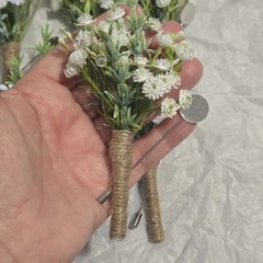 Ling’s Moment Boutonniere for Men, 10pcs Groomsmen Guest Boutonniere W/ Pins
