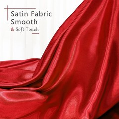 Tela De Satin Rojo Por Yarda Suave Charmeuse Para Vestido Boda Costura Y DIY