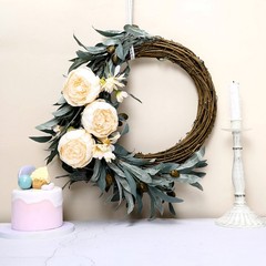 10 BEIGE 3″ Faux SILK PEONY FLOWER Heads Wedding Party Events Home Decorations