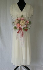 Garden and Pink Lace Silk Wedding Bouquet