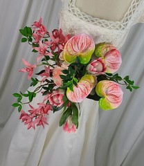 Hawaiian Tropics Faux Silk Wedding Bouquet